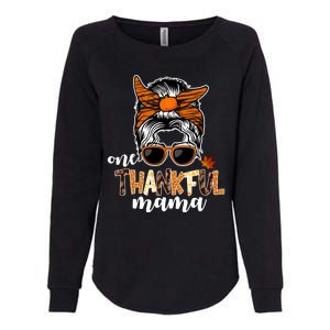 One Thankful Mama Fall Thanksgiving Festive Womens California Wash Sweatshirt