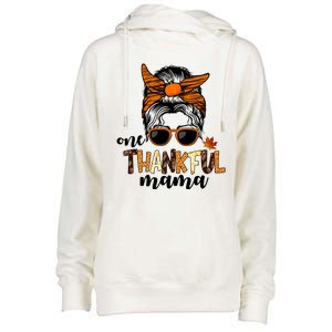 One Thankful Mama Fall Thanksgiving Festive Womens Funnel Neck Pullover Hood