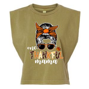 One Thankful Mama Fall Thanksgiving Festive Garment-Dyed Women's Muscle Tee