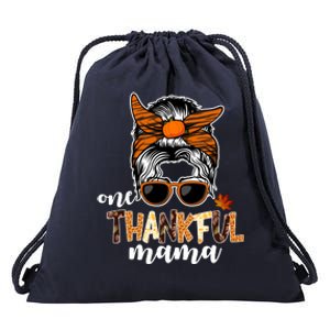 One Thankful Mama Fall Thanksgiving Festive Drawstring Bag