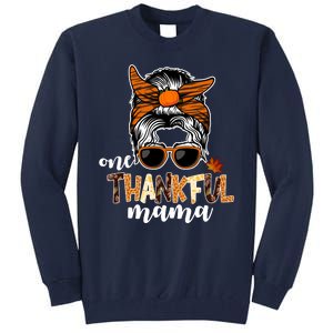 One Thankful Mama Fall Thanksgiving Festive Tall Sweatshirt