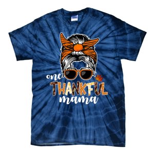 One Thankful Mama Fall Thanksgiving Festive Tie-Dye T-Shirt