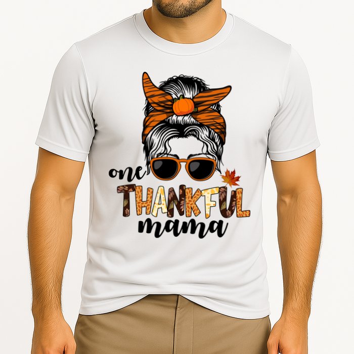 One Thankful Mama Fall Thanksgiving Festive Performance Shirt