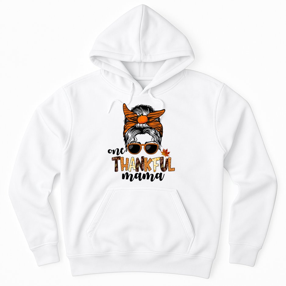 One Thankful Mama Fall Thanksgiving Festive Hoodie