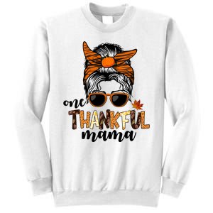 One Thankful Mama Fall Thanksgiving Festive Sweatshirt