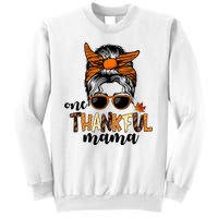 One Thankful Mama Fall Thanksgiving Festive Sweatshirt