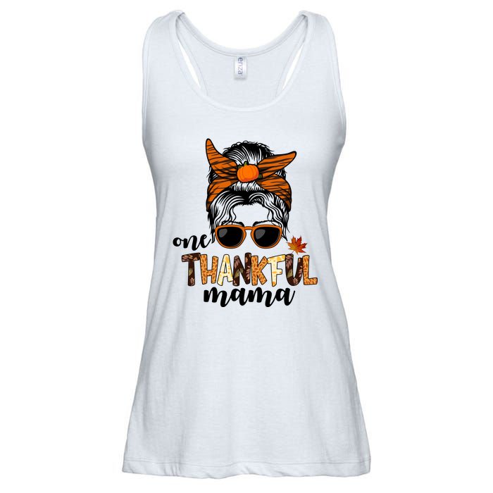 One Thankful Mama Fall Thanksgiving Festive Ladies Essential Flowy Tank