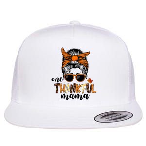 One Thankful Mama Fall Thanksgiving Festive Flat Bill Trucker Hat