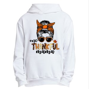 One Thankful Mama Fall Thanksgiving Festive Urban Pullover Hoodie