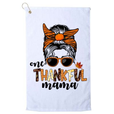 One Thankful Mama Fall Thanksgiving Festive Golf Towel