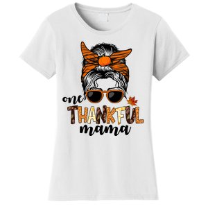 One Thankful Mama Fall Thanksgiving Festive Women's T-Shirt