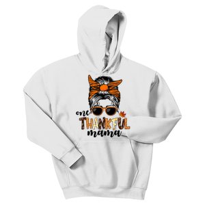 One Thankful Mama Fall Thanksgiving Festive Kids Hoodie