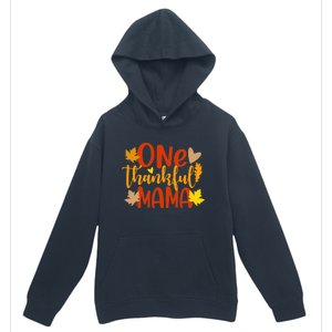 One Thankful Mama Autumn Fall Mother Thanksgiving Leaves Urban Pullover Hoodie