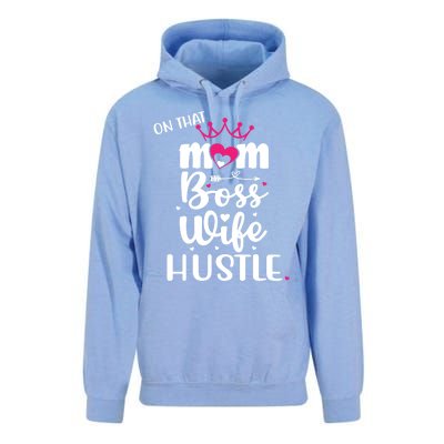 On That Mom Boss Wife Hustle Gift Wife Mom Boss Mompreneur Great Gift Unisex Surf Hoodie