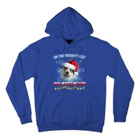 On The Naughty List And Great Pyrenees Santa Hat Christmas Gift Hoodie