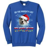 On The Naughty List And Great Pyrenees Santa Hat Christmas Gift Sweatshirt