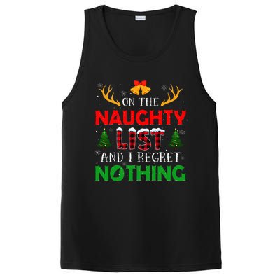 On The Naughty List And I Regret Nothing Funny Xmas PosiCharge Competitor Tank