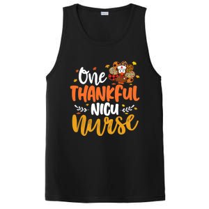 One Thankful Nicu Nurse Turkey Leopard Plaid Thanksgiving Gift PosiCharge Competitor Tank