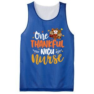 One Thankful Nicu Nurse Turkey Leopard Plaid Thanksgiving Gift Mesh Reversible Basketball Jersey Tank