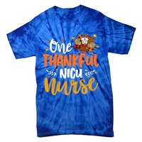 One Thankful Nicu Nurse Turkey Leopard Plaid Thanksgiving Gift Tie-Dye T-Shirt