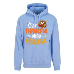 One Thankful Nicu Nurse Turkey Leopard Plaid Thanksgiving Gift Unisex Surf Hoodie