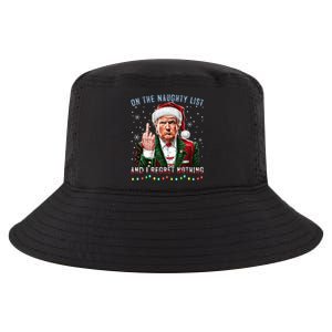 On The Naughty List And I Regret Nothing Funny Trump Xmas Cool Comfort Performance Bucket Hat