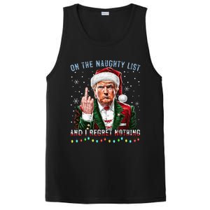 On The Naughty List And I Regret Nothing Funny Trump Xmas PosiCharge Competitor Tank