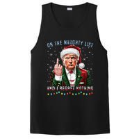 On The Naughty List And I Regret Nothing Funny Trump Xmas PosiCharge Competitor Tank