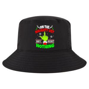 On The Naughty List And I Regret Nothing Middle Finger Funny Christmas Cool Comfort Performance Bucket Hat