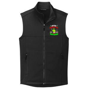 On The Naughty List And I Regret Nothing Middle Finger Funny Christmas Collective Smooth Fleece Vest