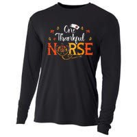 One Thankful Nurse Turkey Thanksgiving Scrub Top Fall Cooling Performance Long Sleeve Crew