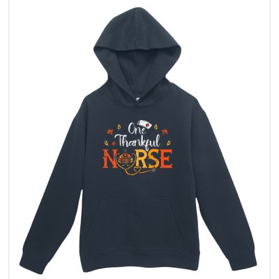 One Thankful Nurse Turkey Thanksgiving Scrub Top Fall Urban Pullover Hoodie