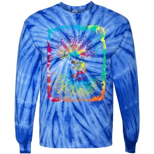 Om Tree Namaste Yoga Meditate Workout Meditation Gift Tie-Dye Long Sleeve Shirt