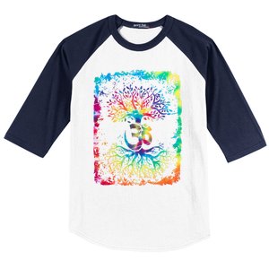 Om Tree Namaste Yoga Meditate Workout Meditation Gift Baseball Sleeve Shirt