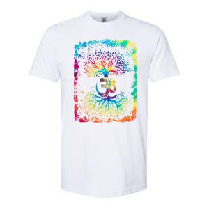 Om Tree Namaste Yoga Meditate Workout Meditation Gift Softstyle CVC T-Shirt