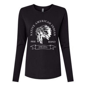 Omaha Tribe Native American Indian Pride Respect Darker Cool Gift Womens Cotton Relaxed Long Sleeve T-Shirt