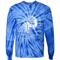 Omaha Tribe Native American Indian Pride Respect Darker Cool Gift Tie-Dye Long Sleeve Shirt