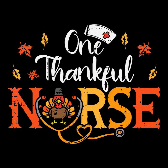 One Thankful Nurse Turkey Thanksgiving Scrub Top Fall 16 in Basic Backpack