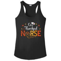 One Thankful Nurse Turkey Thanksgiving Scrub Top Fall Ladies PosiCharge Competitor Racerback Tank