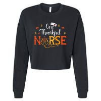 One Thankful Nurse Turkey Thanksgiving Scrub Top Fall Cropped Pullover Crew