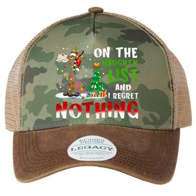  On The Naughty List And I Regret Nothing Legacy Tie Dye Trucker Hat