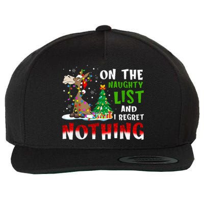  On The Naughty List And I Regret Nothing Wool Snapback Cap