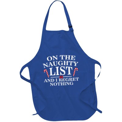 On The Naughty List And I Regret Nothing Full-Length Apron With Pockets