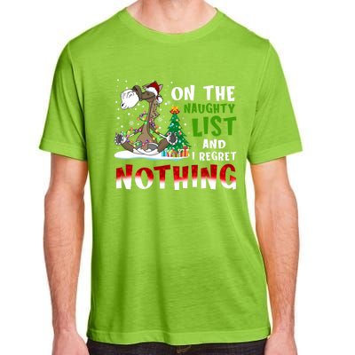 On The Naughty List And I Regret Nothing Horse Christmas Meaningful Gift Adult ChromaSoft Performance T-Shirt