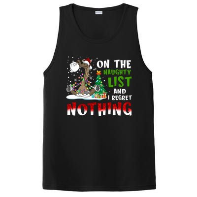 On The Naughty List And I Regret Nothing Horse Christmas Meaningful Gift PosiCharge Competitor Tank