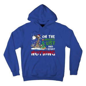 On The Naughty List And I Regret Nothing Horse Christmas Meaningful Gift Hoodie