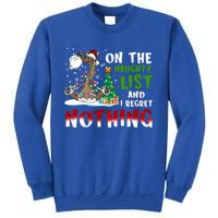 On The Naughty List And I Regret Nothing Horse Christmas Meaningful Gift Sweatshirt