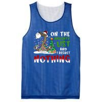 On The Naughty List And I Regret Nothing Horse Christmas Meaningful Gift Mesh Reversible Basketball Jersey Tank