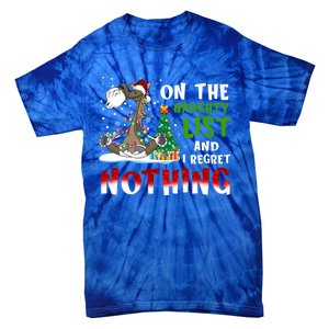 On The Naughty List And I Regret Nothing Horse Christmas Meaningful Gift Tie-Dye T-Shirt