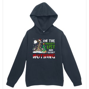 On The Naughty List And I Regret Nothing Horse Christmas Meaningful Gift Urban Pullover Hoodie